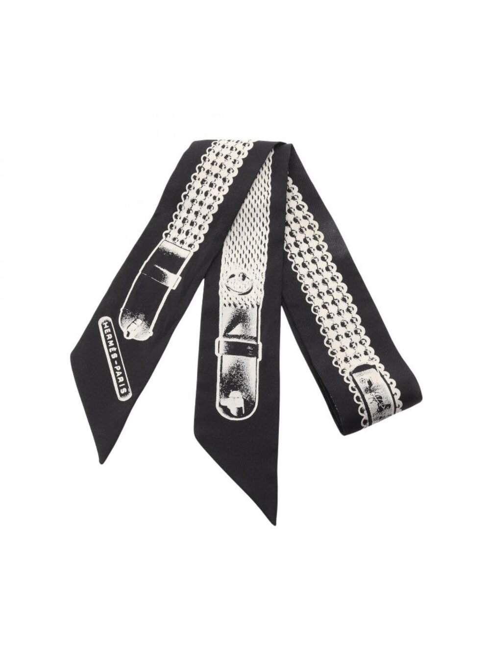 Hermes Scarf Twilly le Tresor de Medor Ribbon Silk